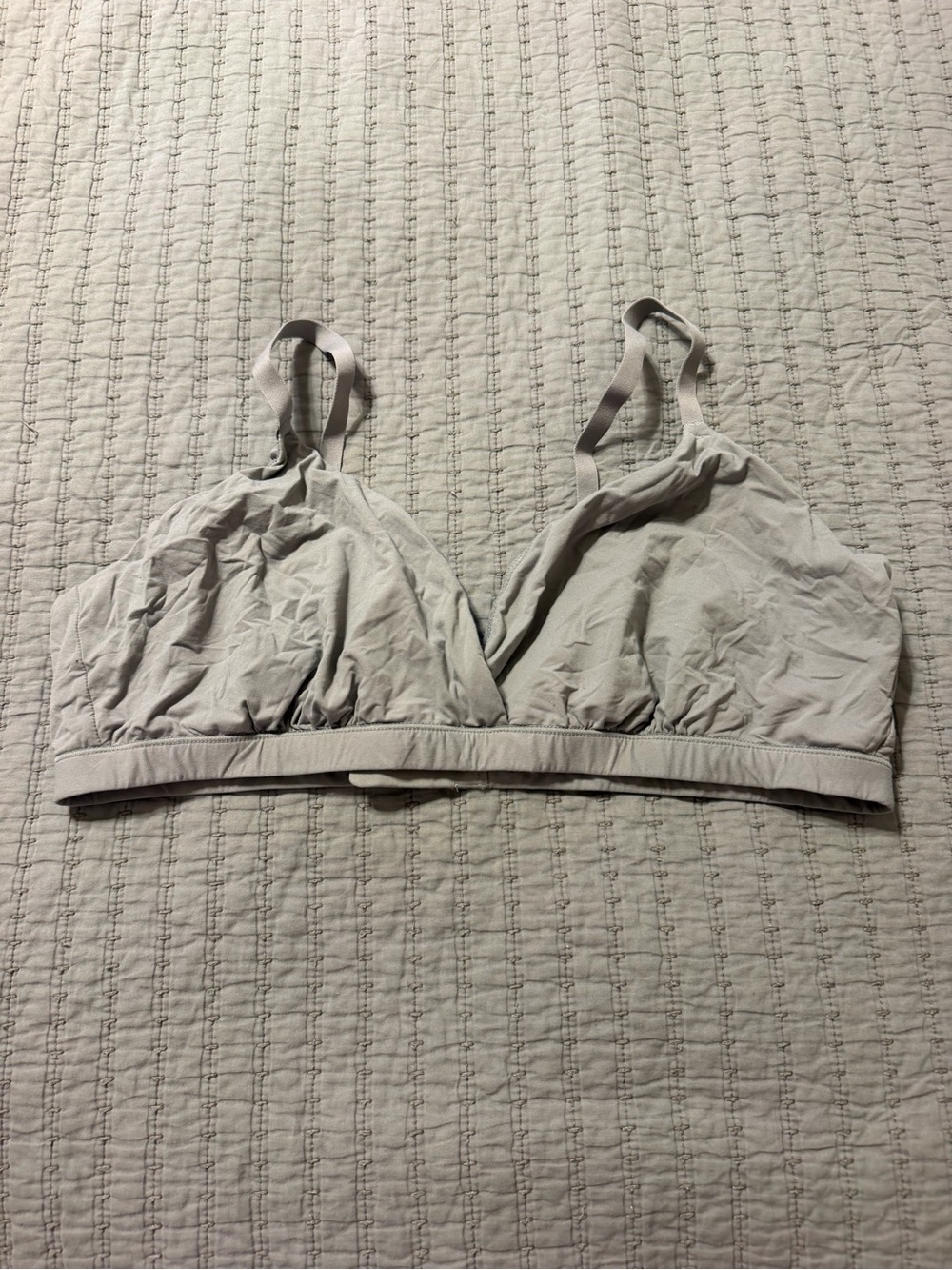 SKIMS GRAY FITS EVERYBODY CROSSOVER BRALETTE SIZE 3X BY KIM KARDASHIAN